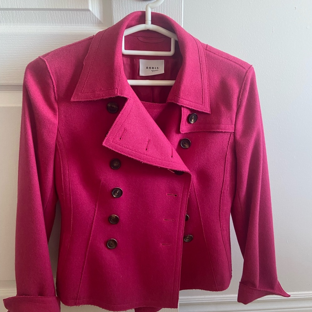 Akris Pink Double-Breasted Women's Jacket